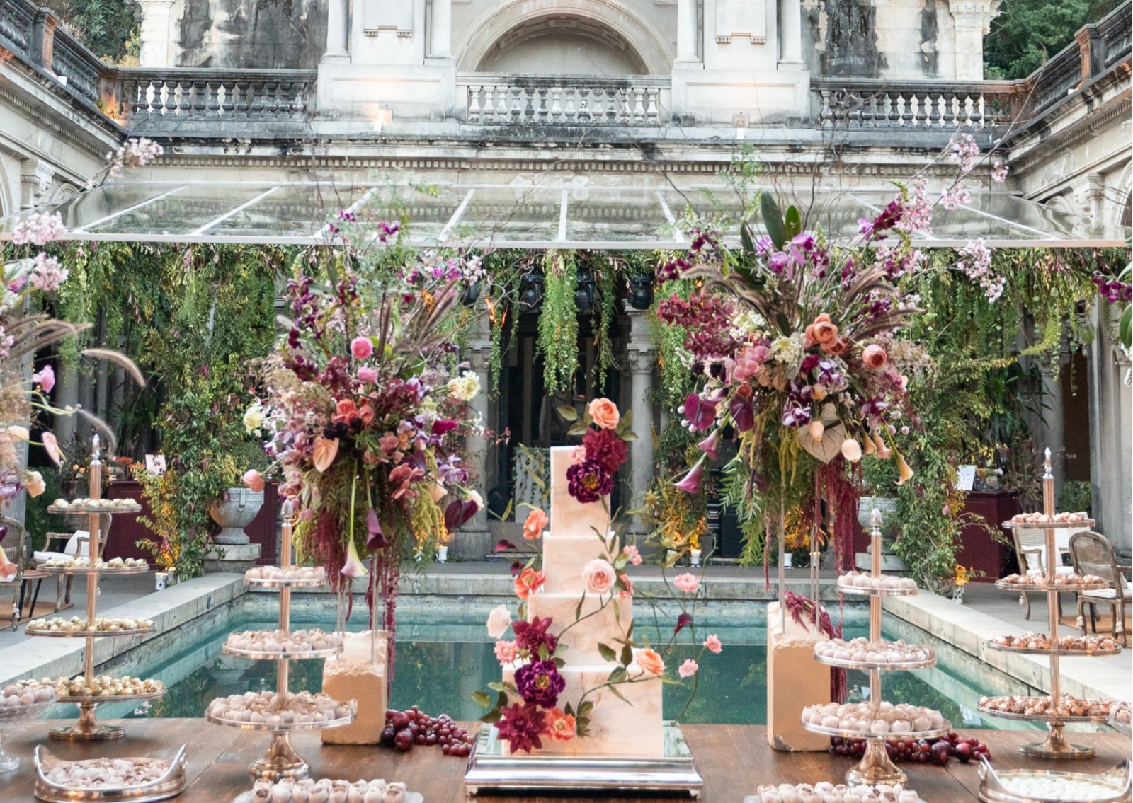 Decoração floral no Parque Lage | Foto: Acervo pessoal 